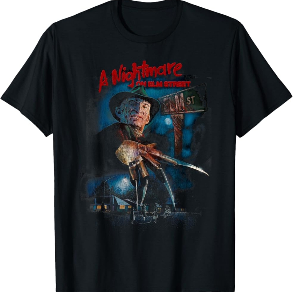 Black Nightmare on Elm Street Graphic T-Shirt Men's Large